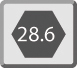 Inserción hexagonal de 28.6mm Inserción hexagonal de 28.6mm